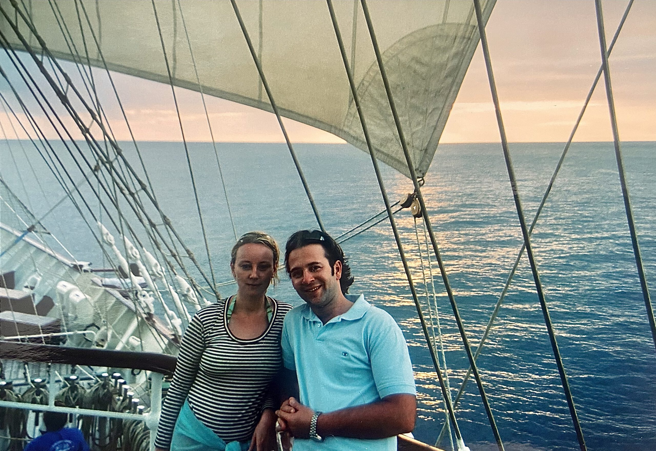 Jeanett and Markus during one of their first sailing journeys together