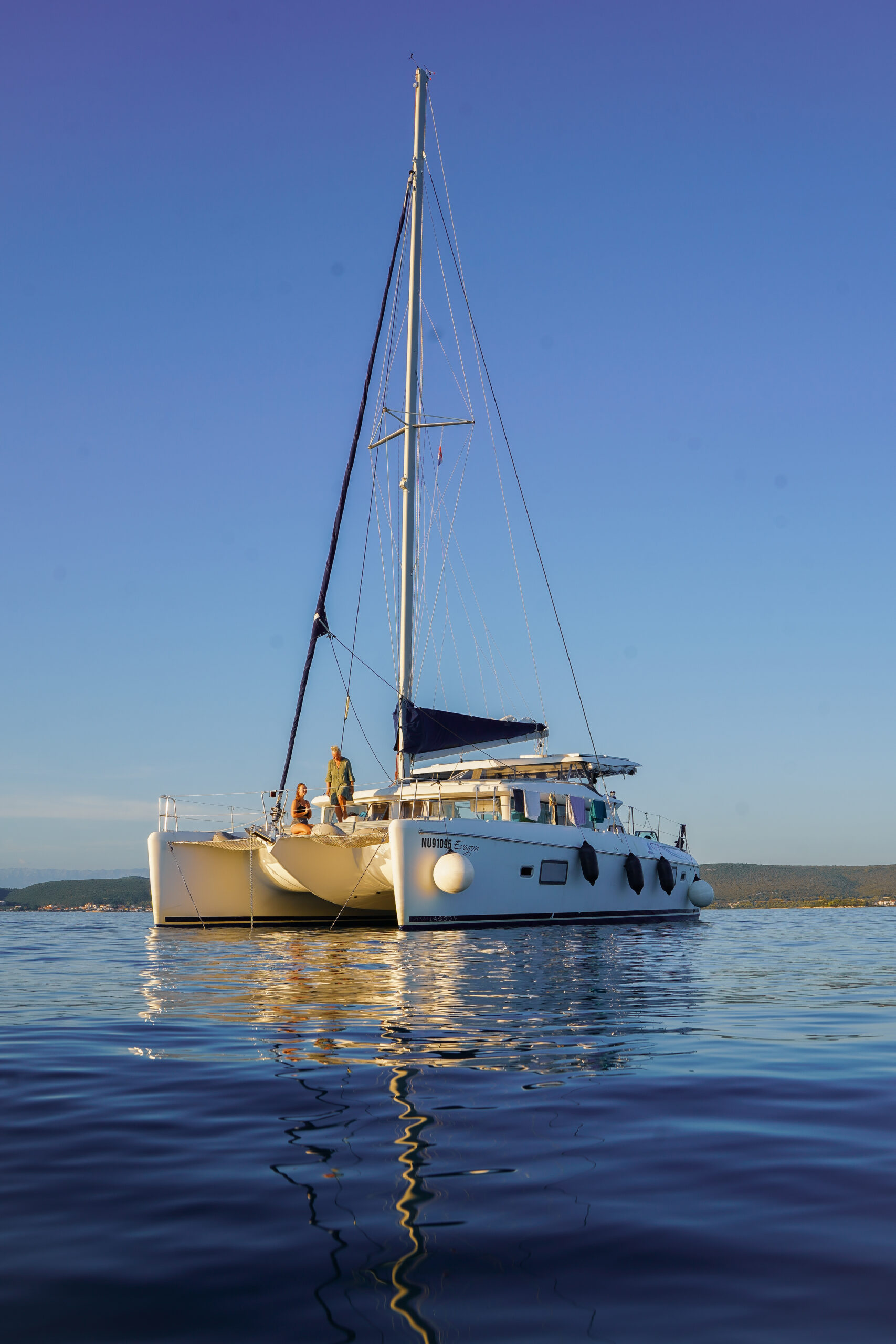 Calm sea atmosphere during a sailing holiday in Croatia
